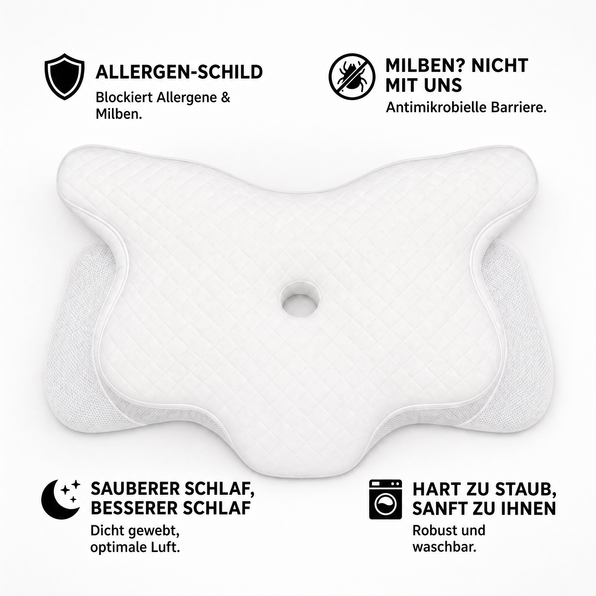 Ergonomic Pillow Anti Dust Cover